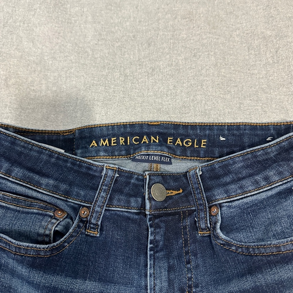 American Eagle Men’s Denim Skinny Jeans Dark Wash in Great Condition 28W, 32L - Picture 5 of 6